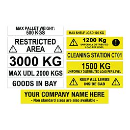 Warehouse Information Labels