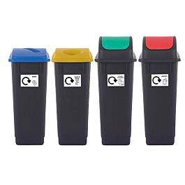 Set of 4 Plastic Recycling Bins
