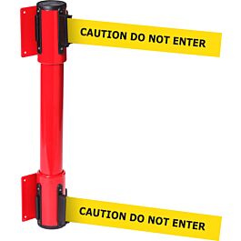 Wall Mounted Twin Belt Barriers - Messaged Belt